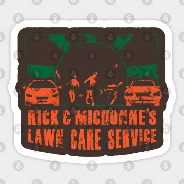 Rick & Michonne's Lawn Care Sticker by Awesome AG Designs